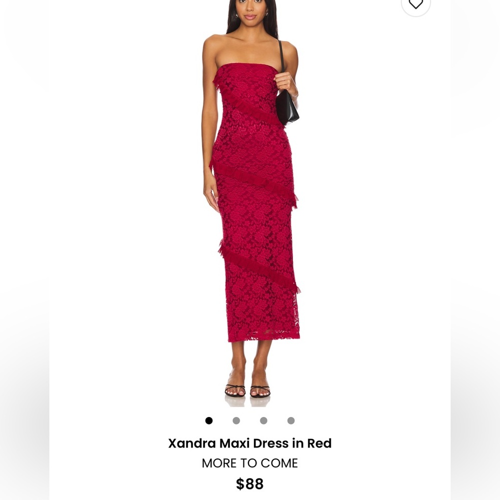 REVOLVE Red Strapless Ruffled Tiered Dress for Cocktail